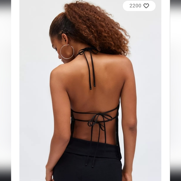NWT Wynn Backless Fringe Halter Top - Picture 4 of 6